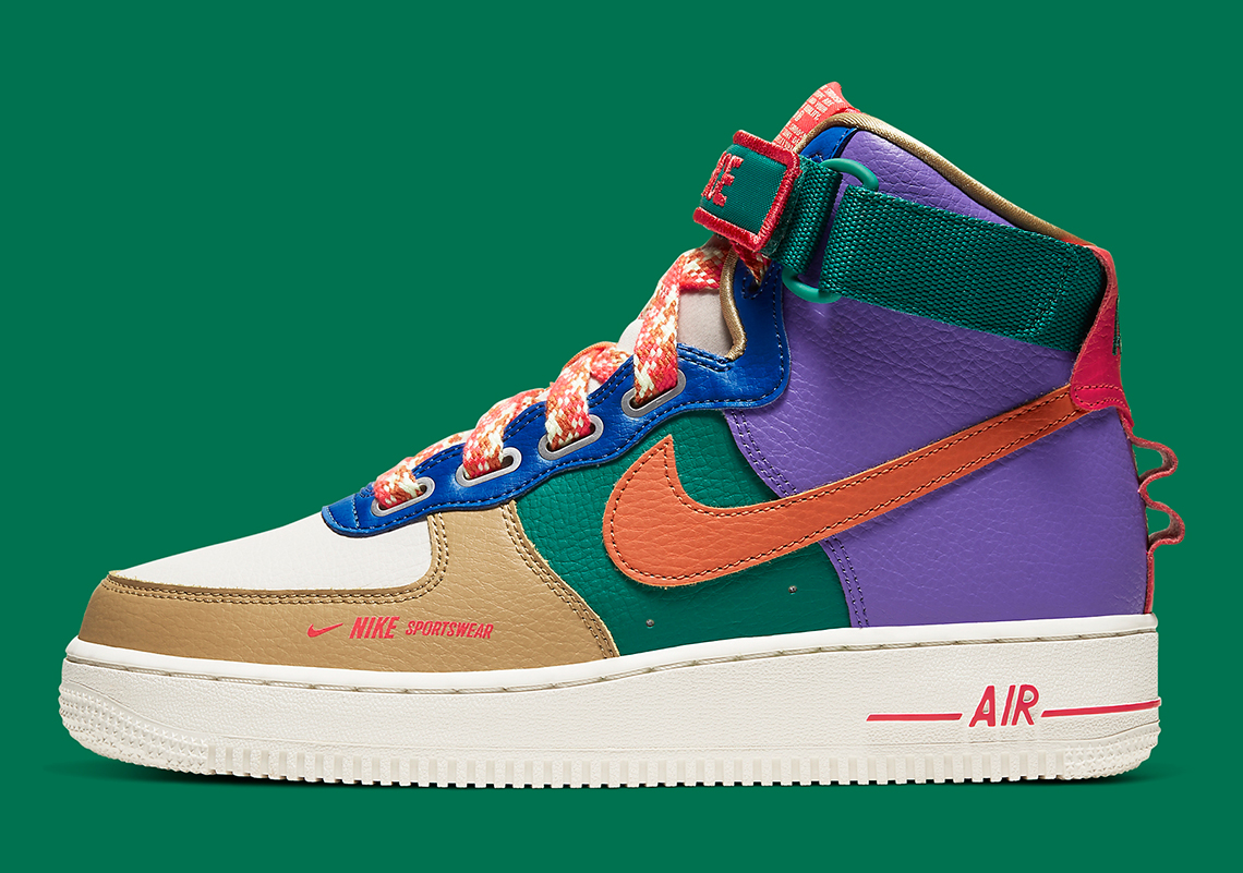 colorful high top air forces