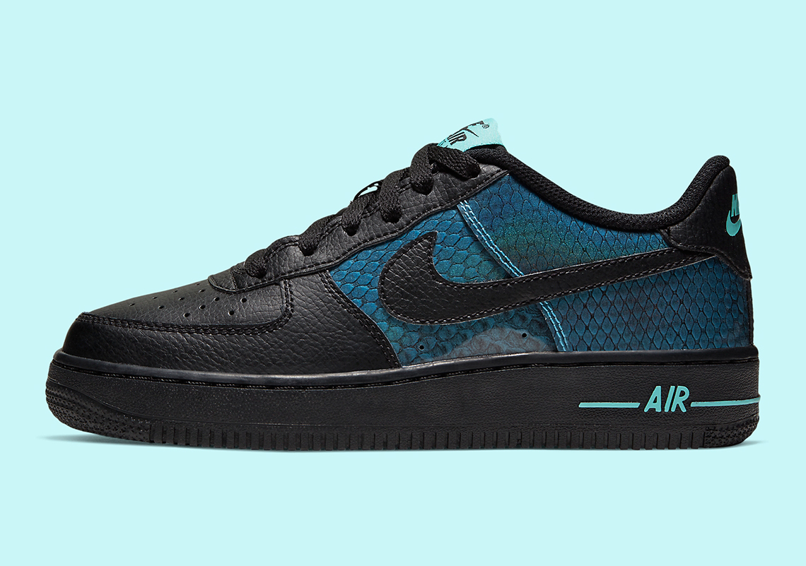 Nike Air Force 1 Low Gets Oily Blue Snakeskin Makeover: Official s