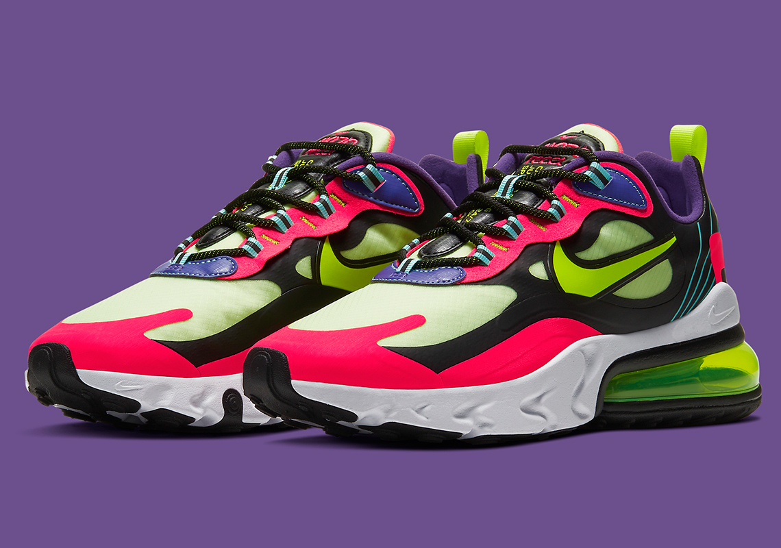 Nike Goes Neon-Heavy With The Air Max 270 React "Catching Fire"