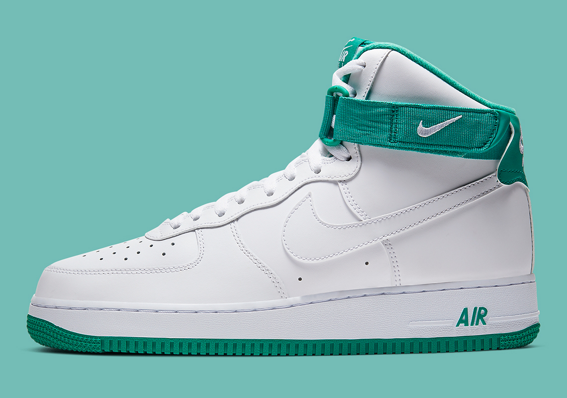 all green high top air force ones