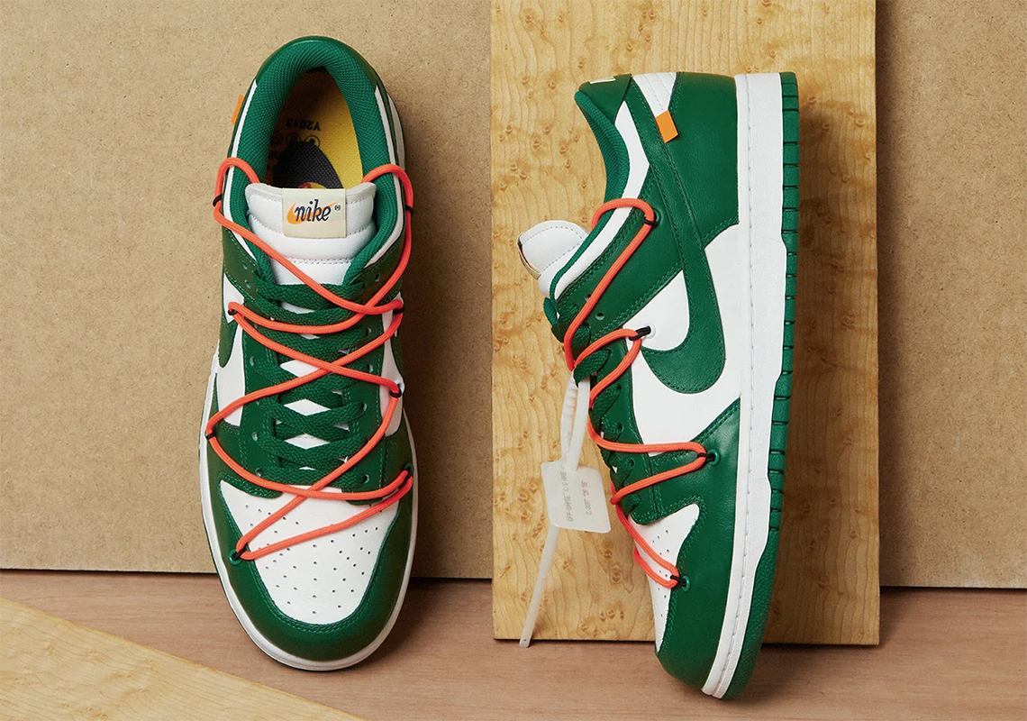 Off-White Nike Dunk Low Green CT0856-100 Store List | SneakerNews.com