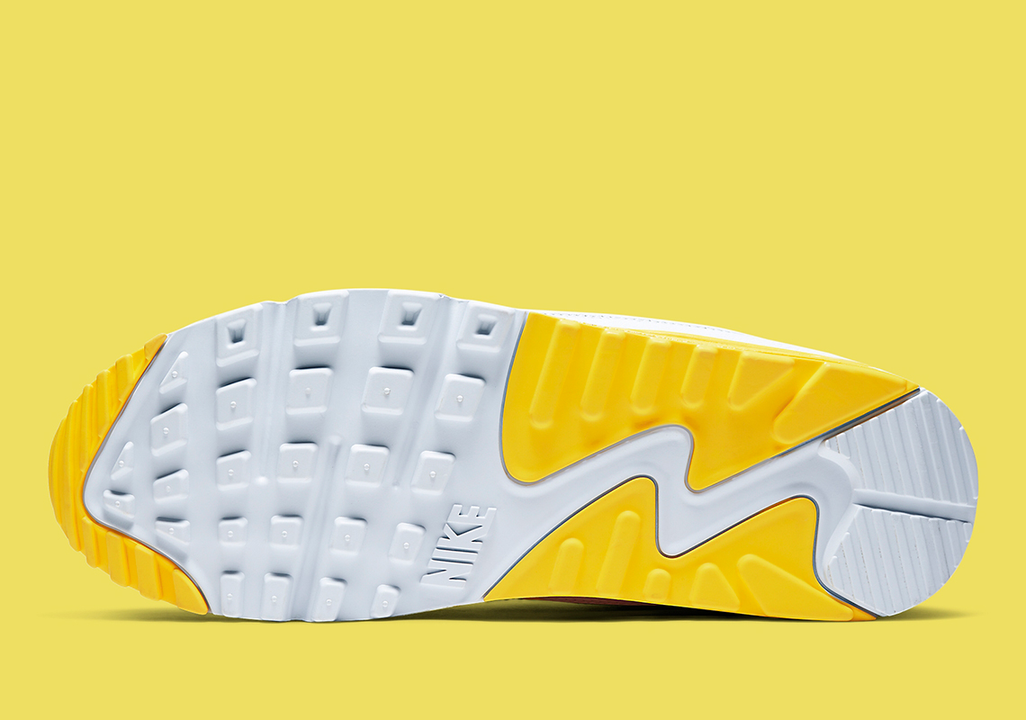 UNDEFEATED Nike Air Max 90 White Yellow CJ7197-101 Release Date ...