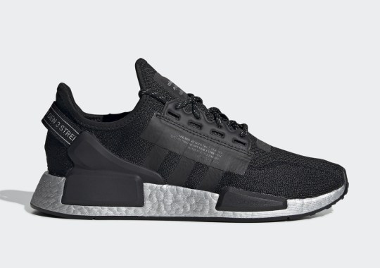 The adidas NMD_R1 V2 Gets Stealthy With A Black And Silver Colorway