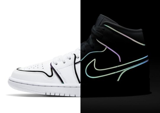 The Air Jordan 1 Mid SE For Women Adds Reflective Borders