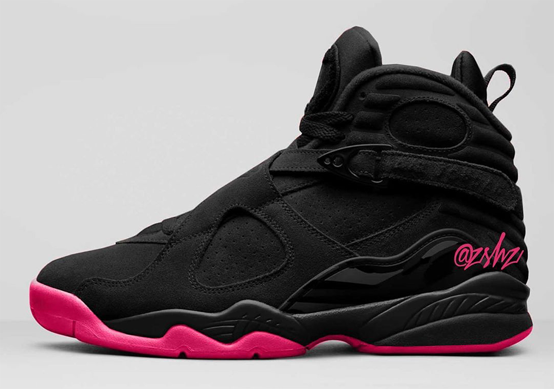 all black with pink shoes
