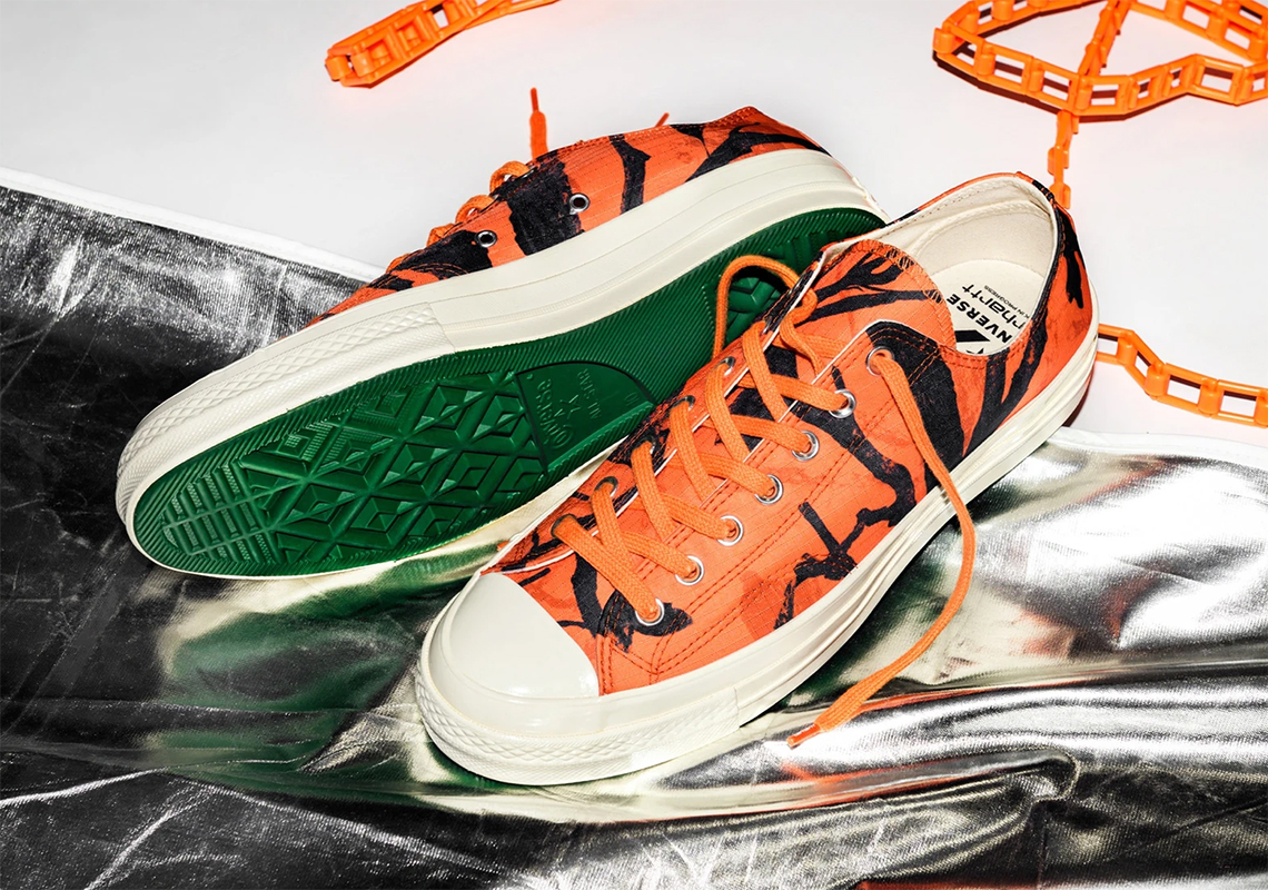 Carhartt WIP Converse Chuck 70 Low Orange Camo SneakerNews