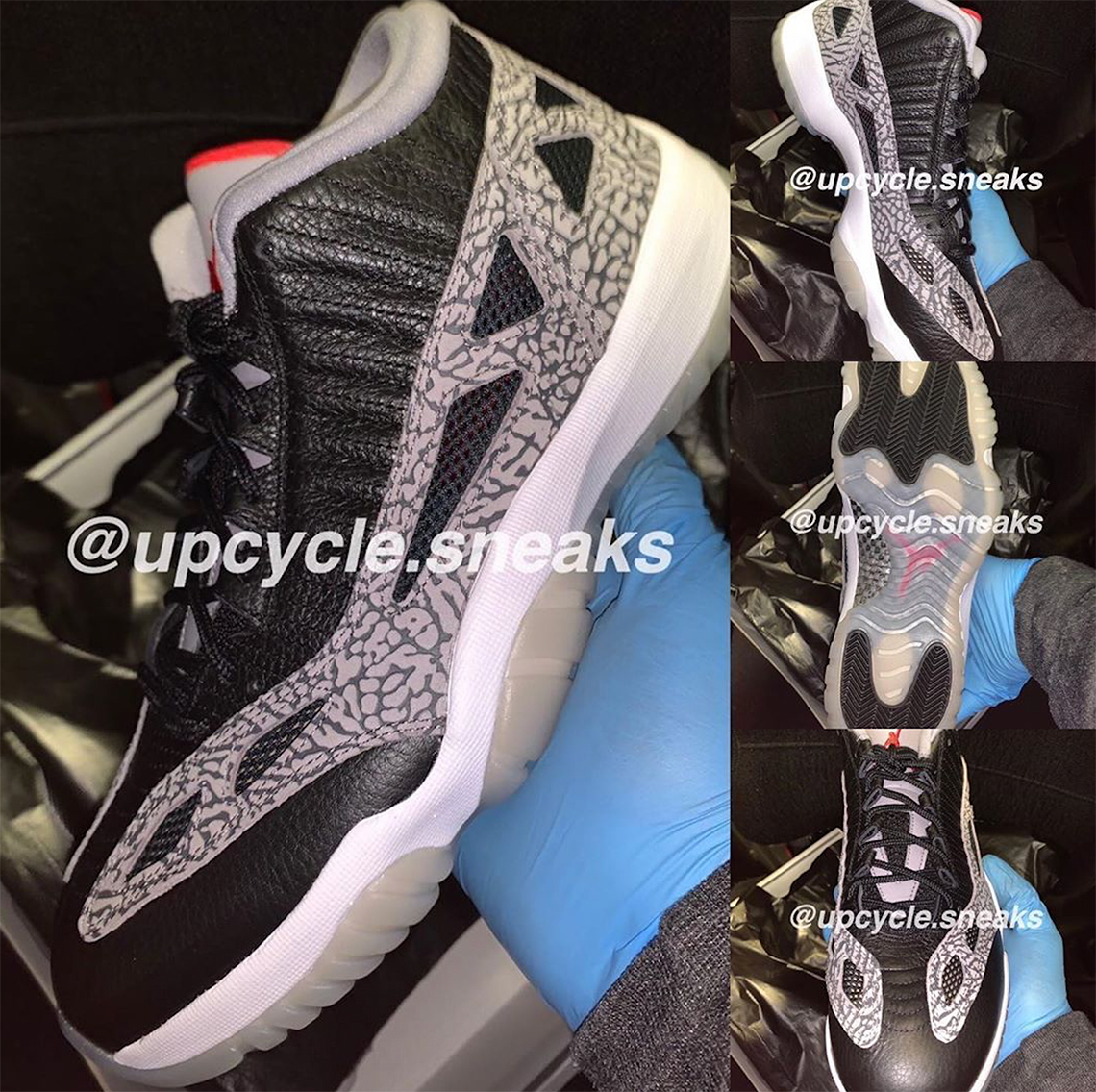 jordan 11 low ie black cement