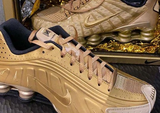Neymar Teases Nike Shox R4 and TL Collaborations In Gold