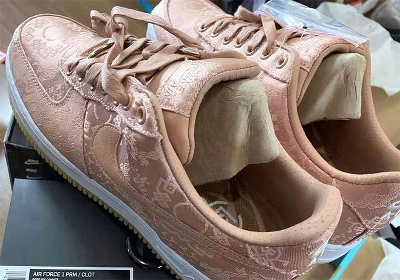 clot air force 1 rose gold ripped