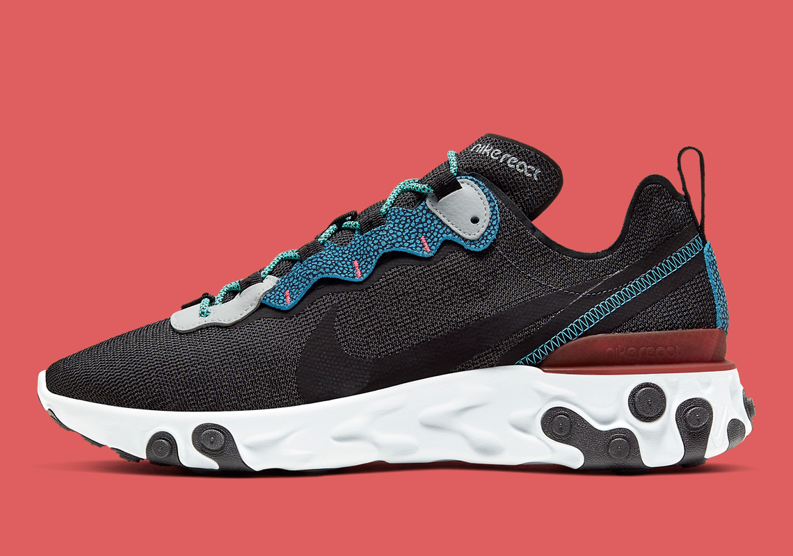 nike react element 55 anthracite blue fury