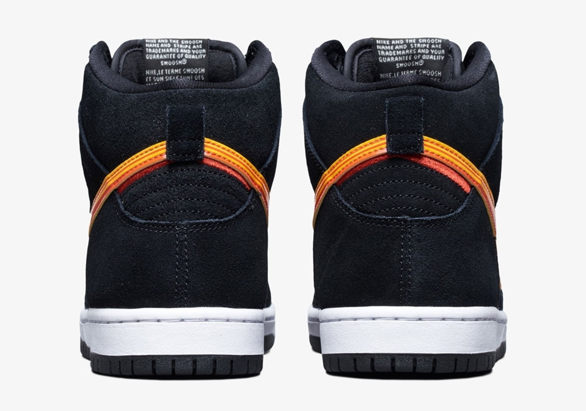 Nike Dunk Low “Mini Swoosh” (Black/Total Orange) - Style Code