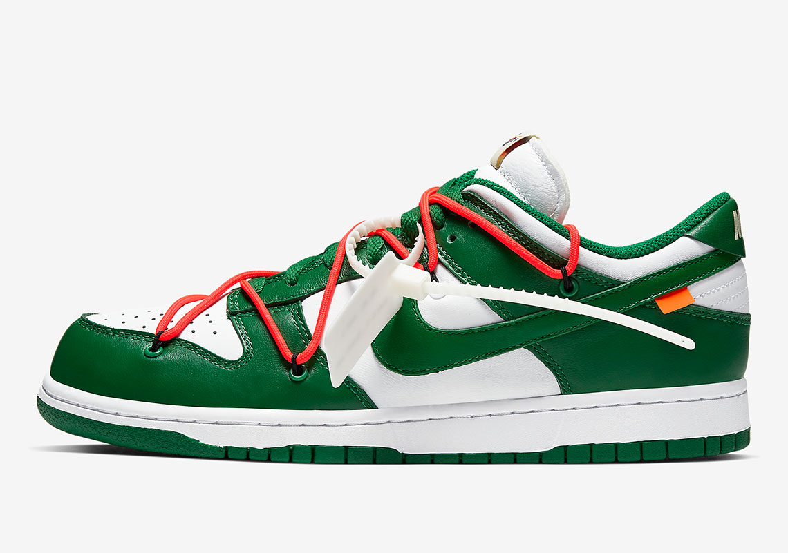 Off White Nike Dunk Low Pine Green Ct0856 100 Official Images 4