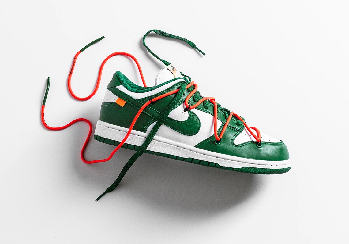 Off-White Nike Dunk Low Red Michigan Green Release Guide 