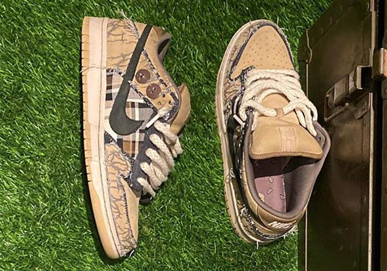Travis Scott Shares A Closer Look At His Upcoming Nike SB Dunk Low