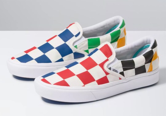 Vans Adds Oversized Checkerboard Patterns To This Multicolored ComfyCush Slip-On