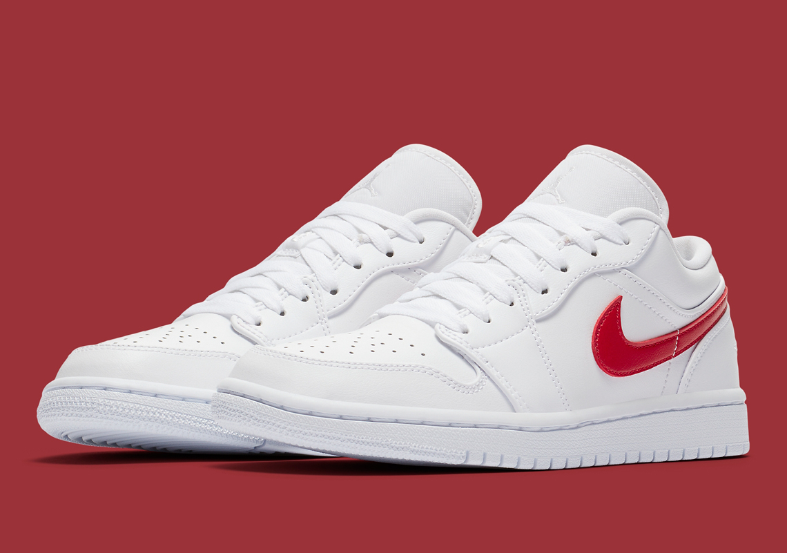 The Air Jordan 1 Low Continues Its Run With White And Varsity Red