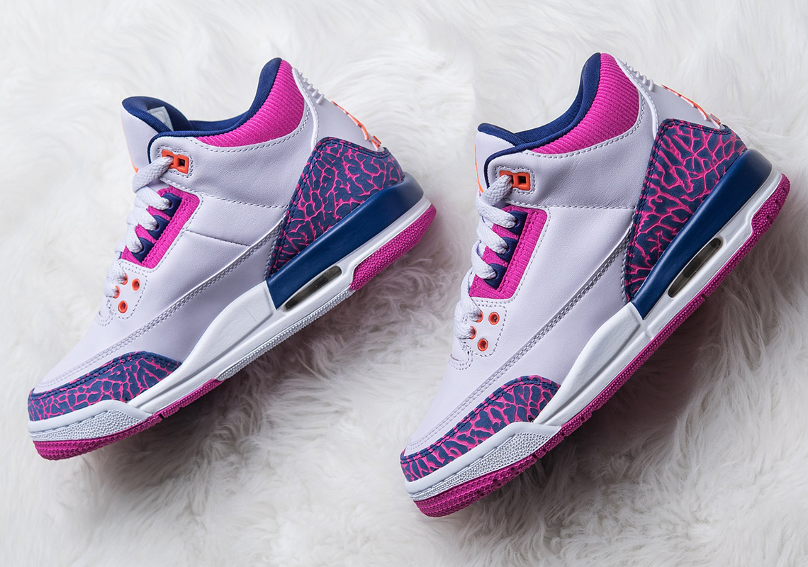 jordan 3 pink and white