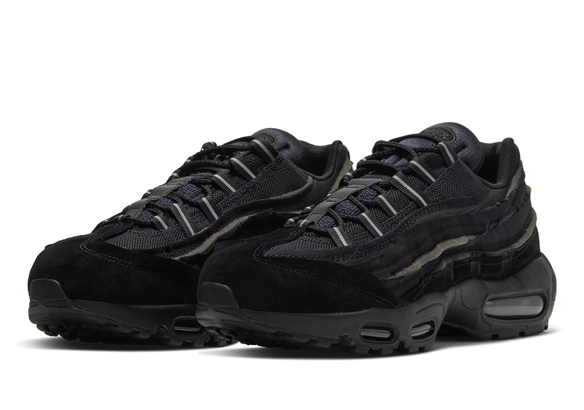 nike air max 95 comme des garcons black mens