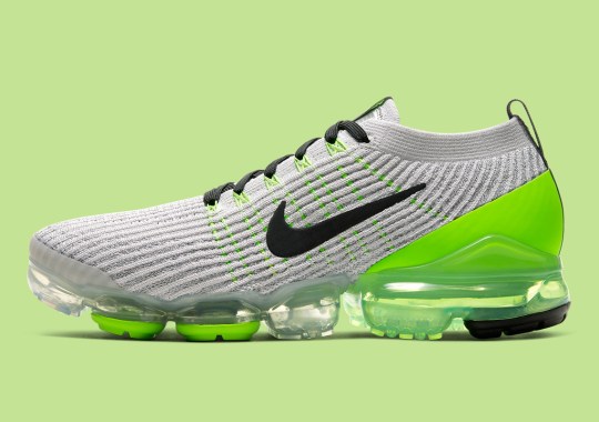 The Nike Vapormax Flyknit 3 Gets Classic Grey And Volt Treatment