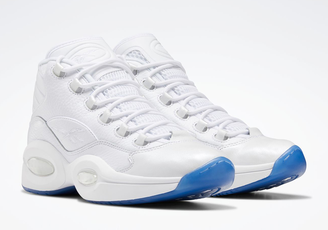 reebok the question mid white blue