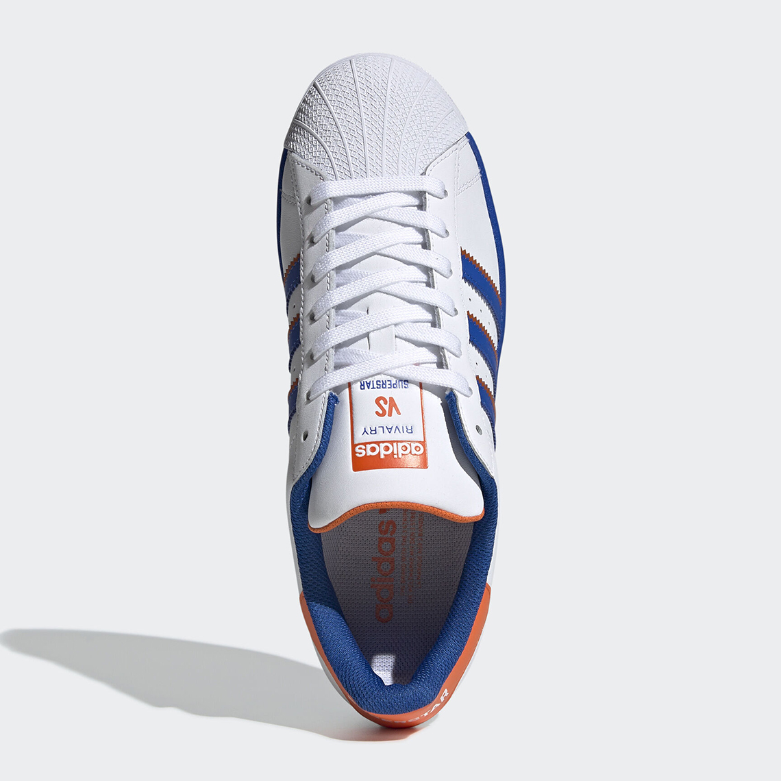 adidas superstar white blue orange
