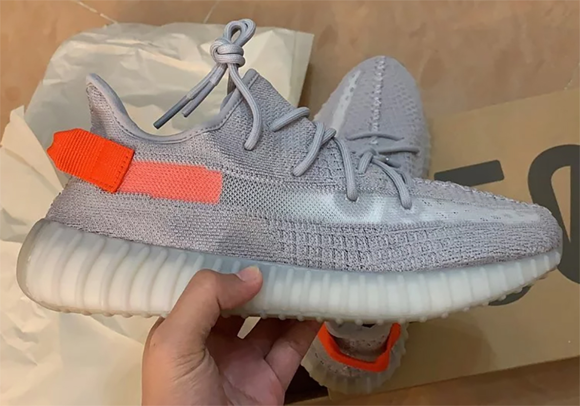 orange and grey yeezy boost 350