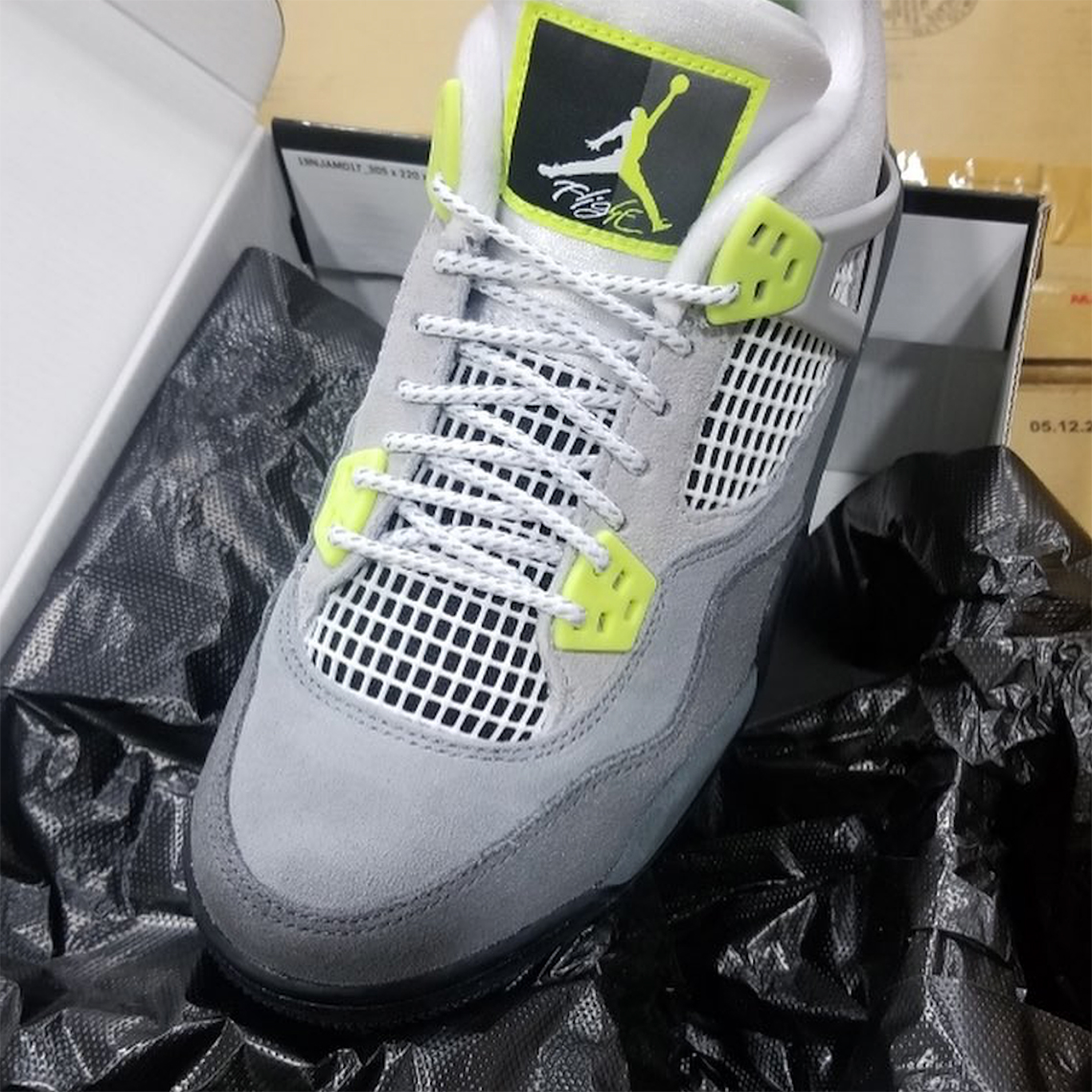 Air Jordan 4 Retro Grey Volt First Look CT5343-007 | SneakerNews.com