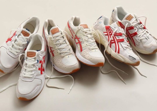 The ASICS “Retro Tokyo” Pack Dressed Three Runners In Cream And Red