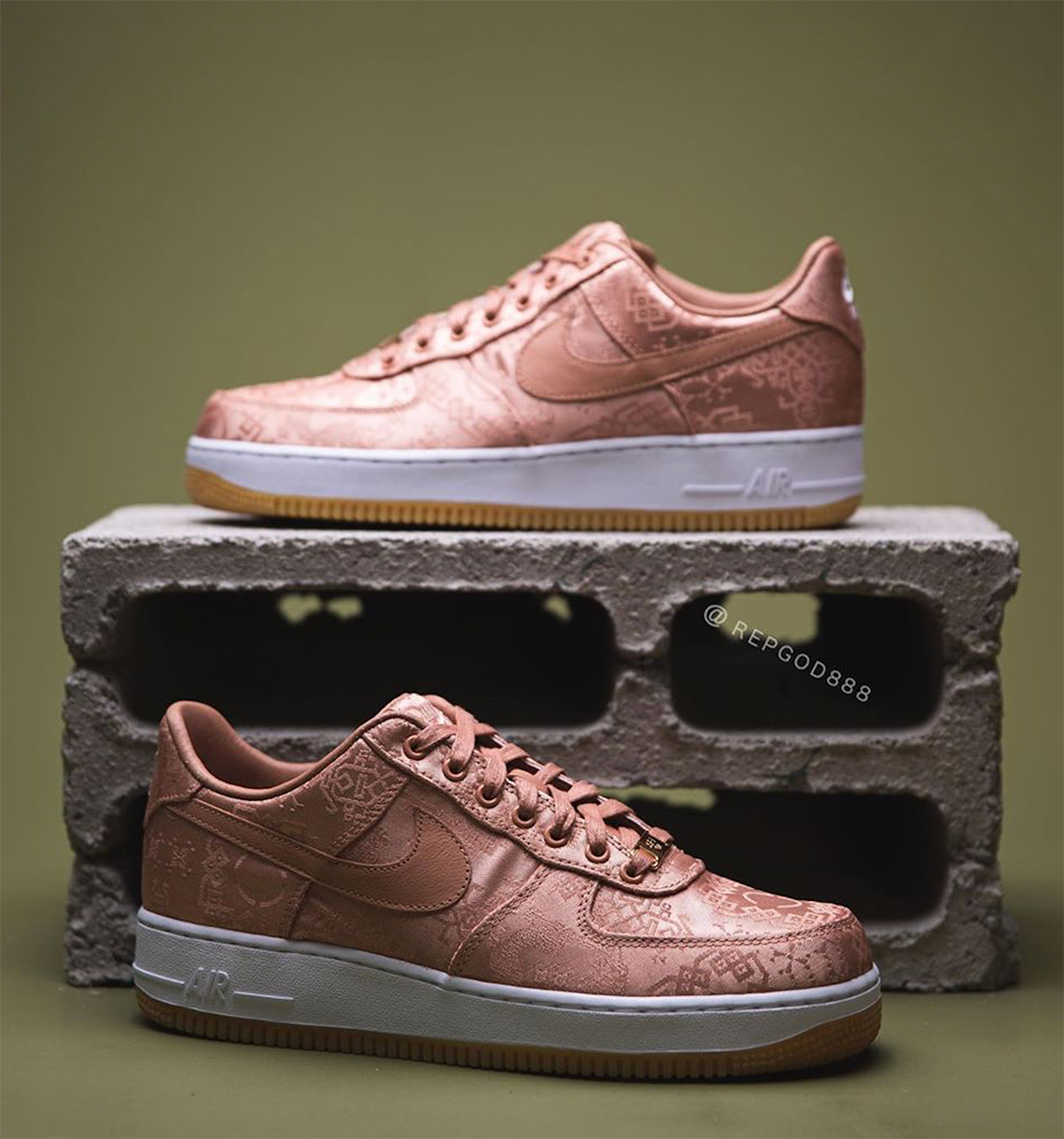 CLOT Nike Air Force 1 Low Rose Gold CJ5290-600 | SneakerNews.com