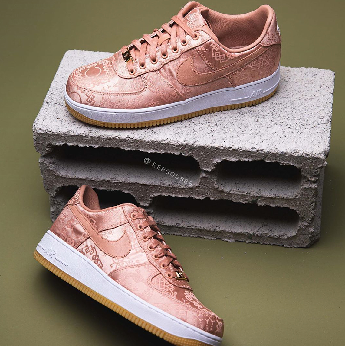 CLOT Nike Air Force 1 Low Rose Gold CJ5290-600 | SneakerNews.com