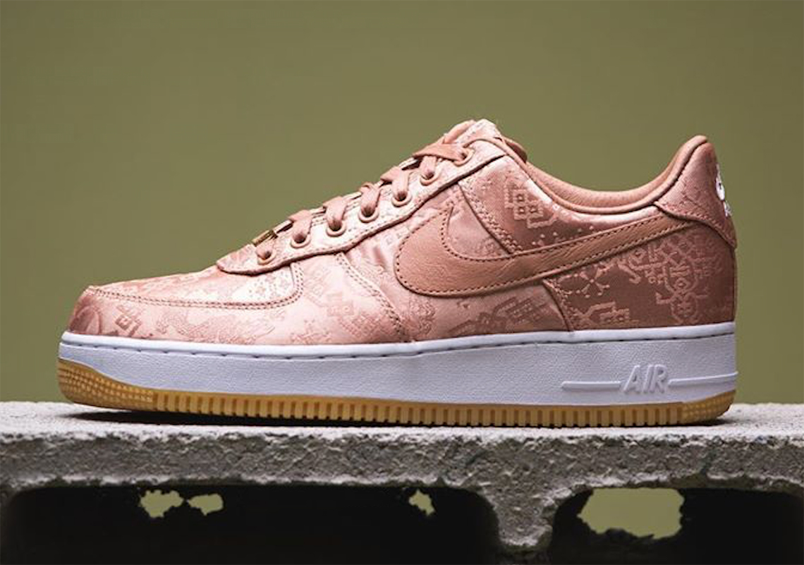 nike rose gold air force 1