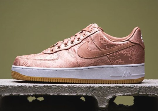 Detailed Look At The CLOT x Nike Air Force 1 Low “Rose Gold Silk”
