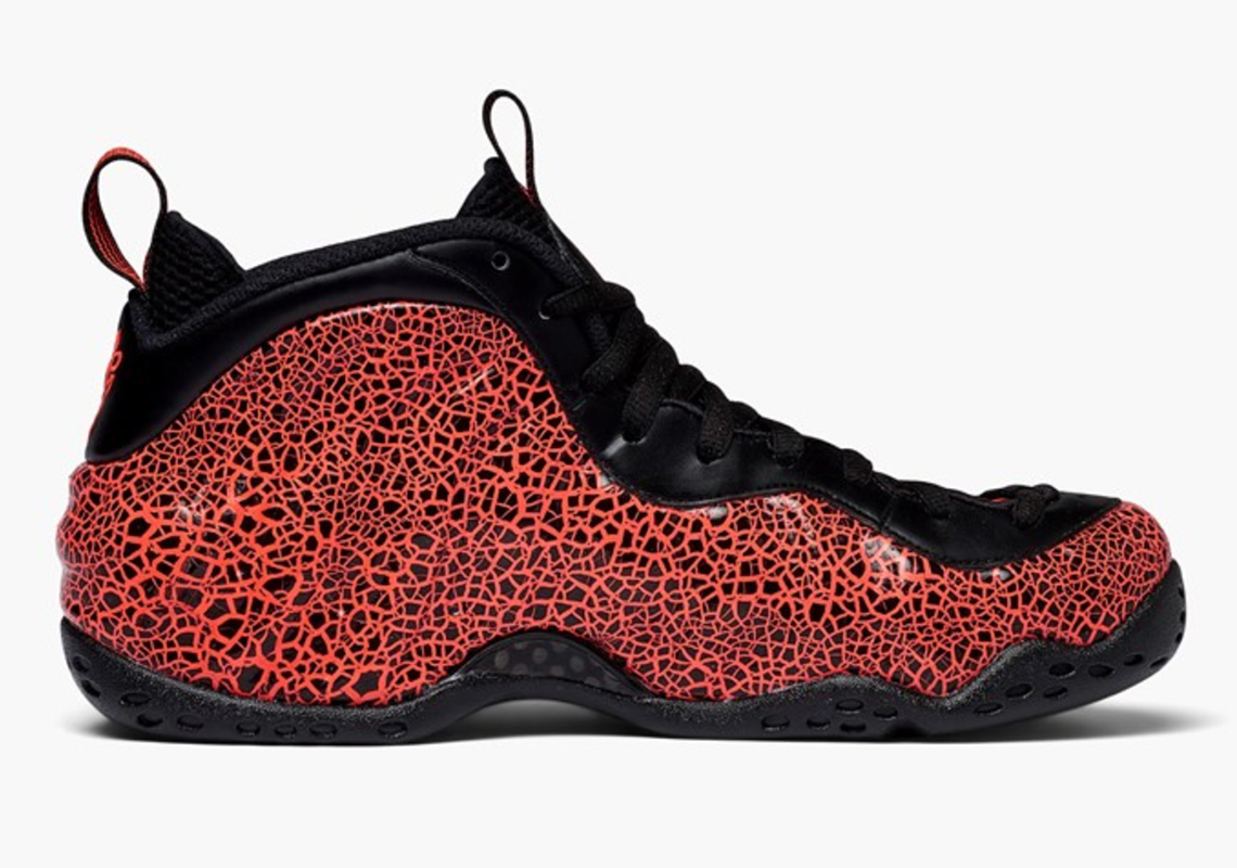 foamposite cracked lava on feet