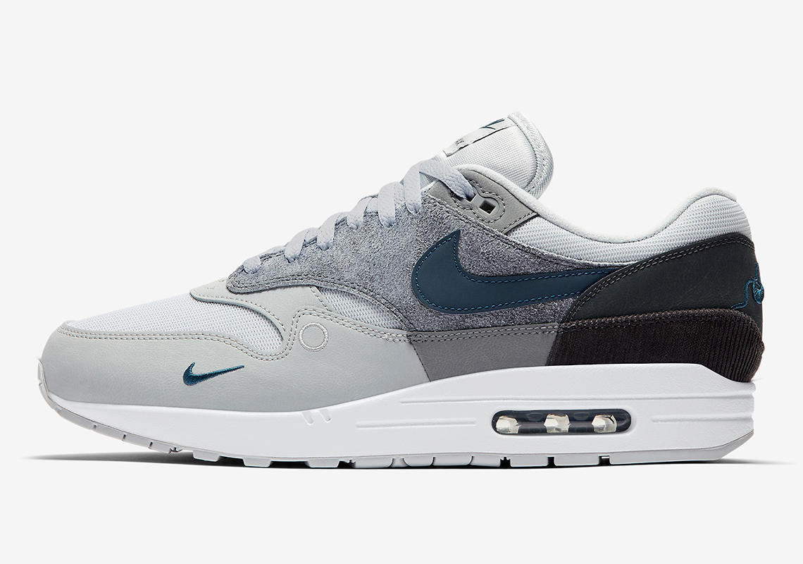 gray nike air max 1