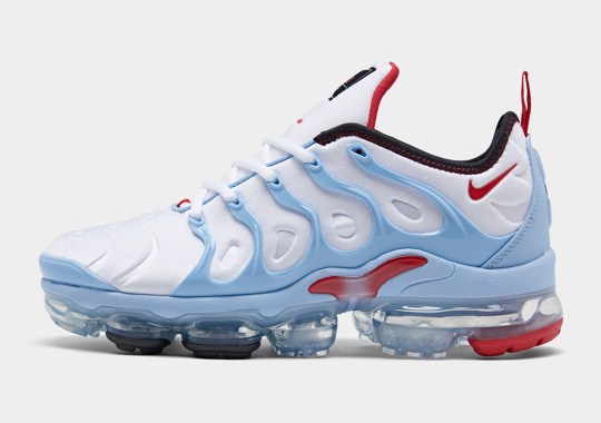 The Nike Vapormax Plus Pairs Up Blends University Red And Psychic Blue