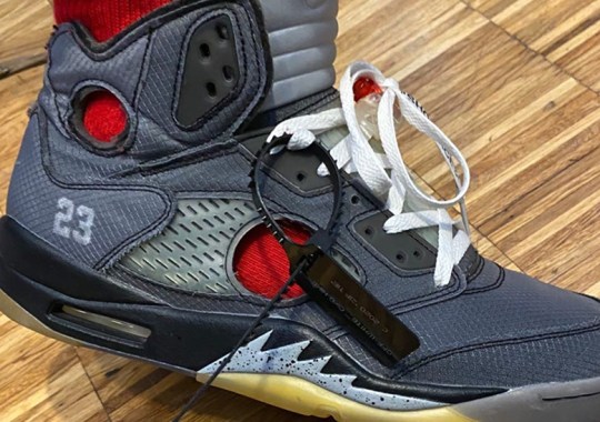 Off-White x Air Jordan 5 Spotted With Circular Windows Cut Out