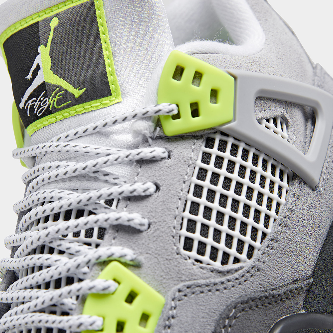 jordan 4 lime green and grey