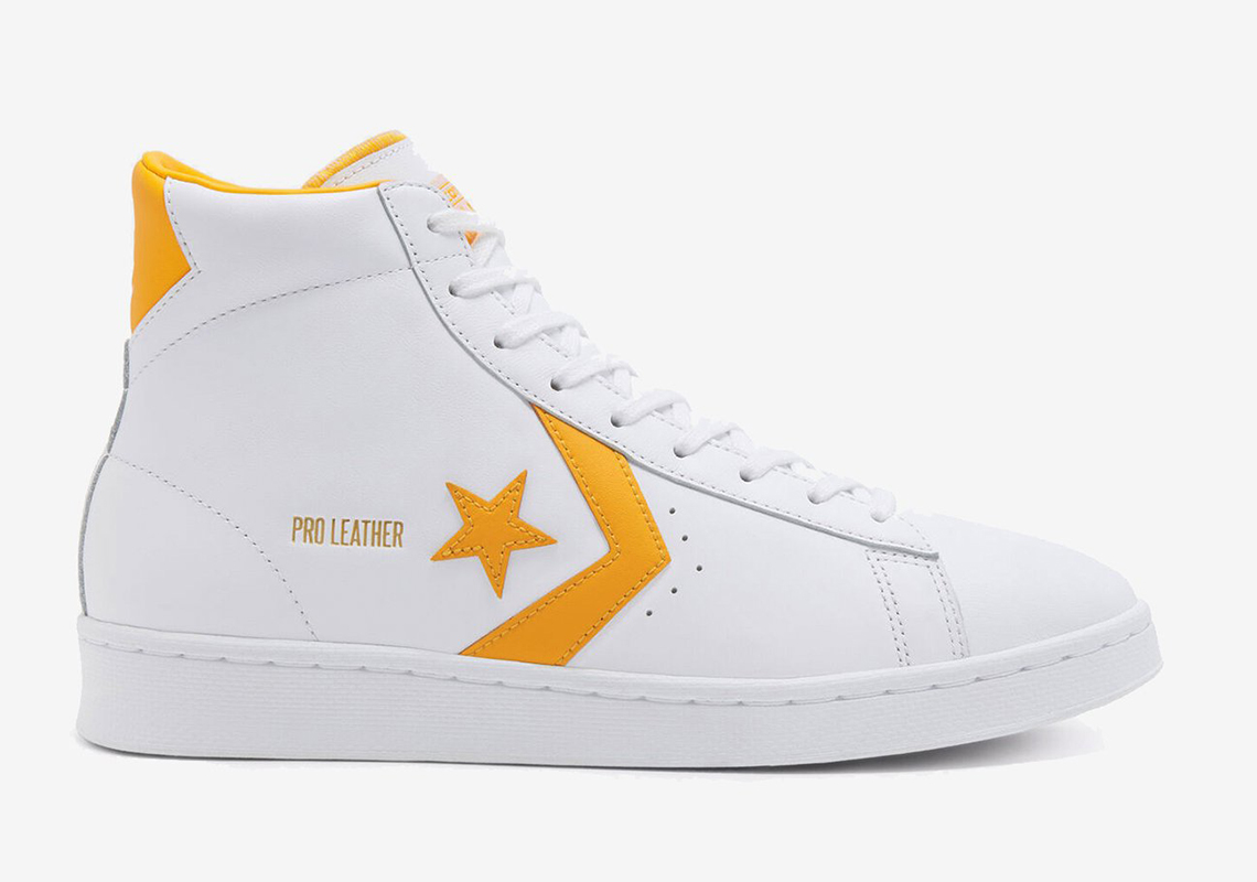 converse yellow leather