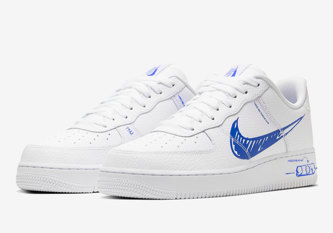 Nike Air Force 1 Low Scribble Schematic Cw7581 100 4