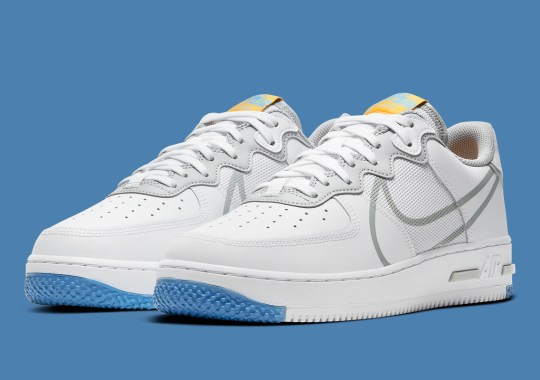 The Nike Air Force 1 React Emerges In White And Smoke Grey