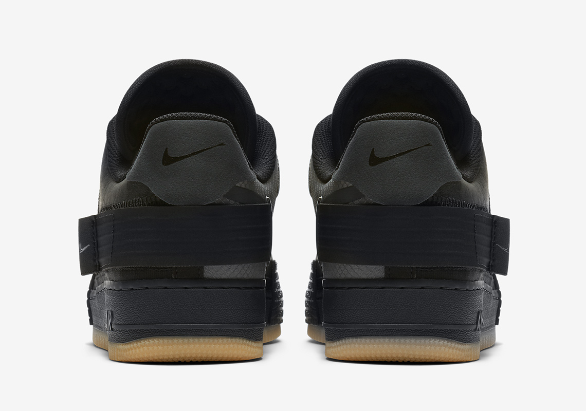 nike air force type 1 black