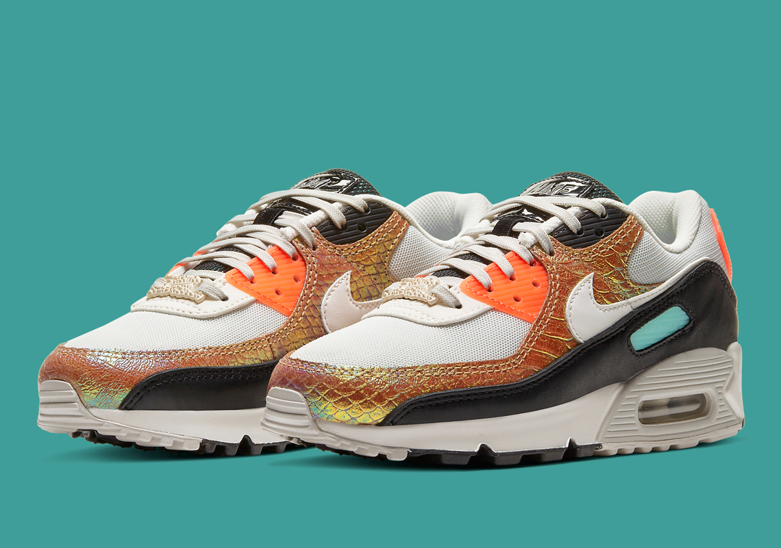 The Nike Air Max 90 Gets Covered In Gold Reptilian Scales