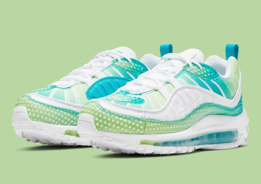 The Bubble-Wrapped Nike Air Max 98 Pops In Aqua And Volt