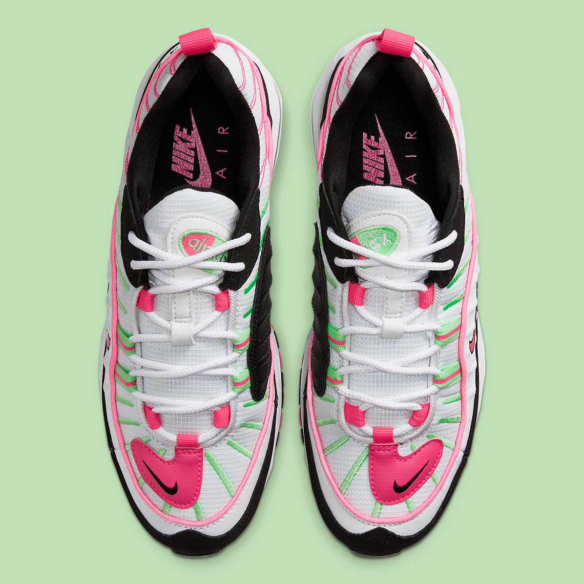 pink and green air max 98