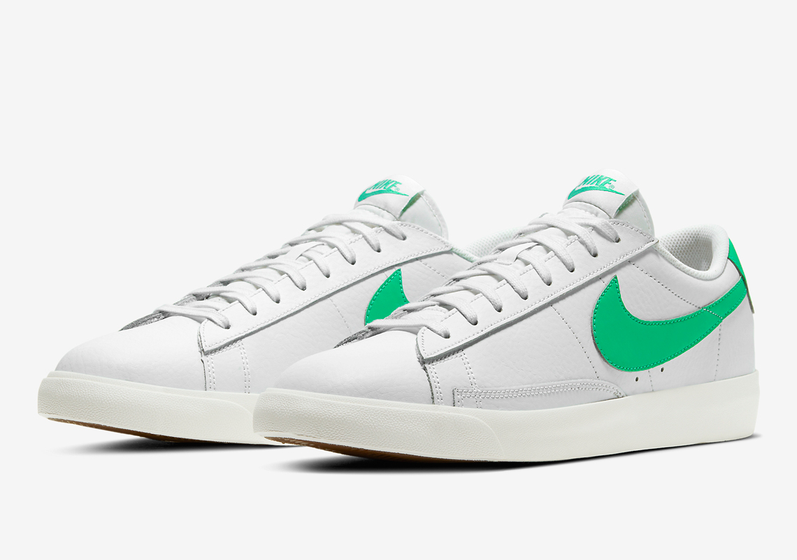 nike blazer green swoosh