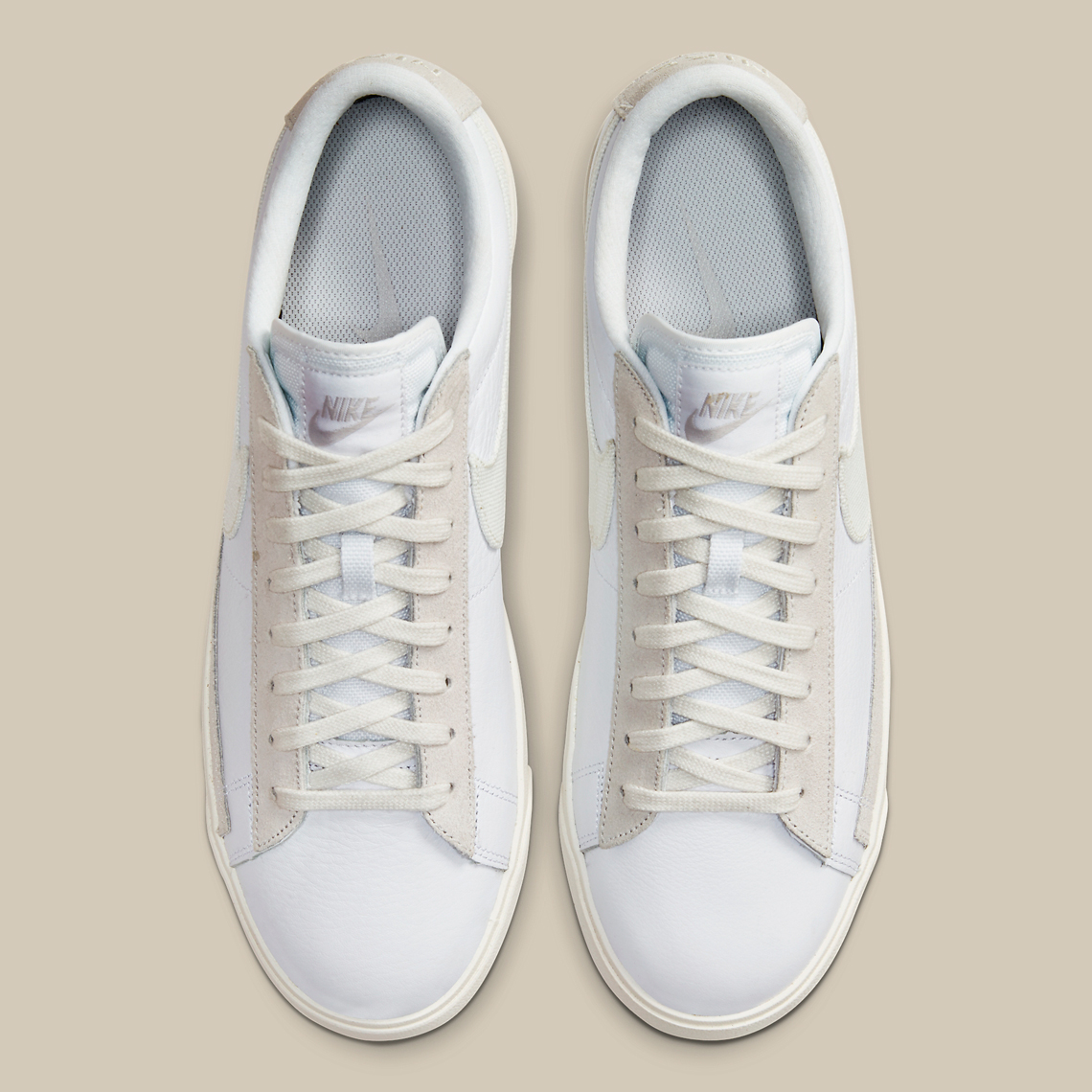 nike blazer low leather white sail