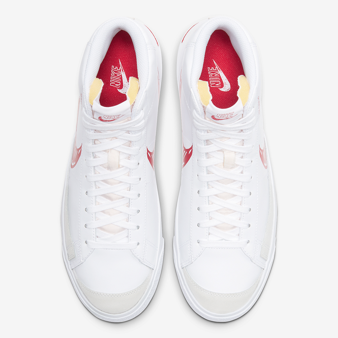 Nike Blazer Mid White Red Scribble Cw7580 100 3