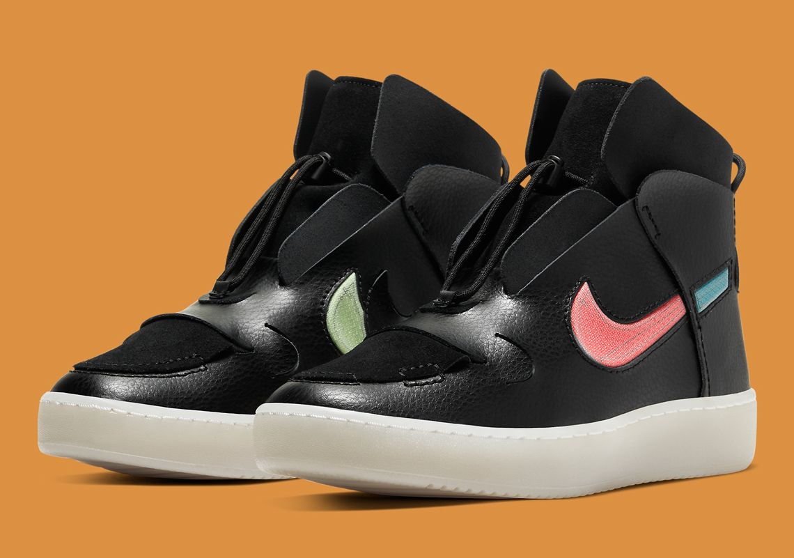 The Nike Vandalised For Women Adds A Tropical Swoosh Pairing Against Black Tumbled Leather