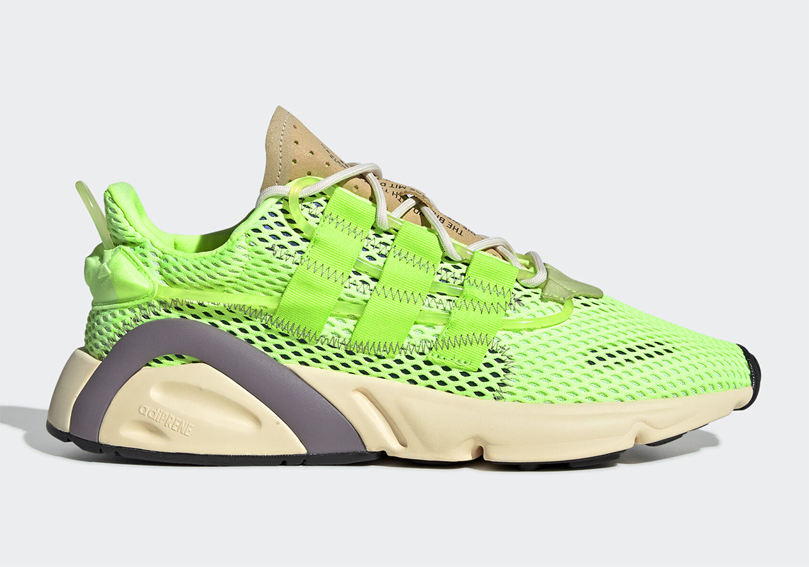 The adidas LXCON Adds Porous Mesh Uppers In Signal Green