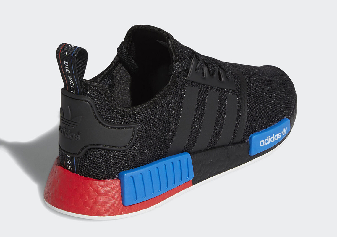 adidas nmd black red and blue
